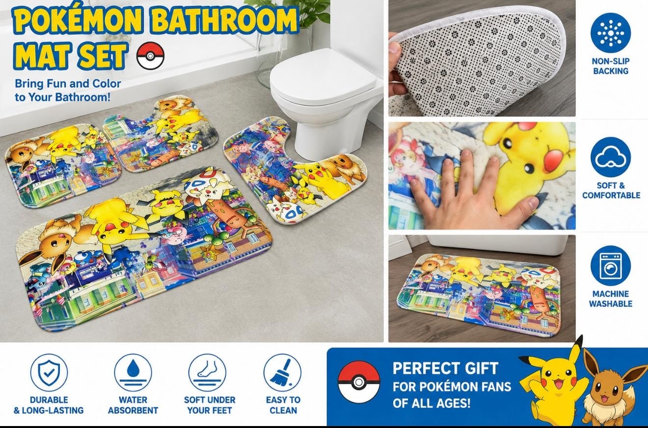 Bathroom Mat — Pokémon